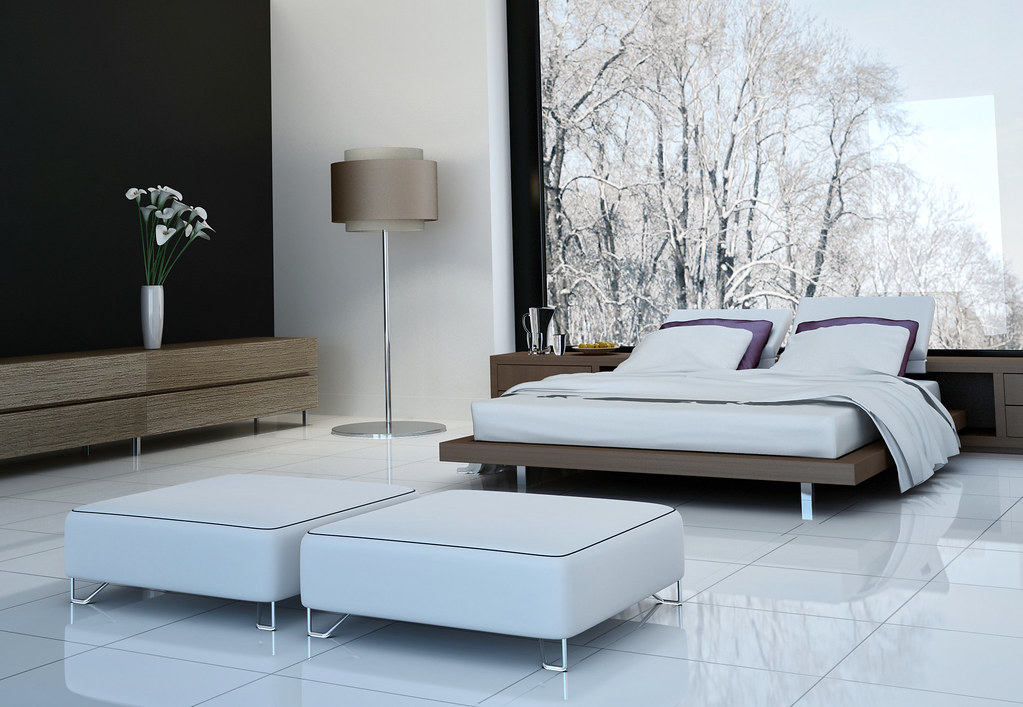 Interior minimalista con líneas limpias